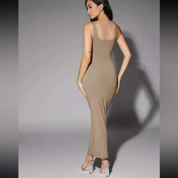 Solid Nude Tan Scoop Neck Tank Dress size XS - Picture 3 of 8